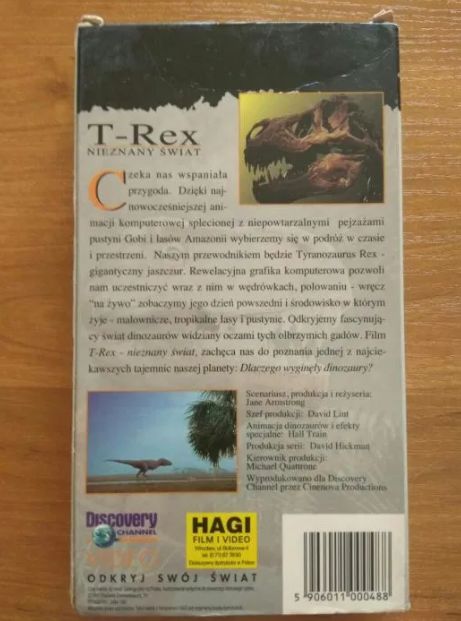 Kaseta VHS T-Rex Nieznany Świat