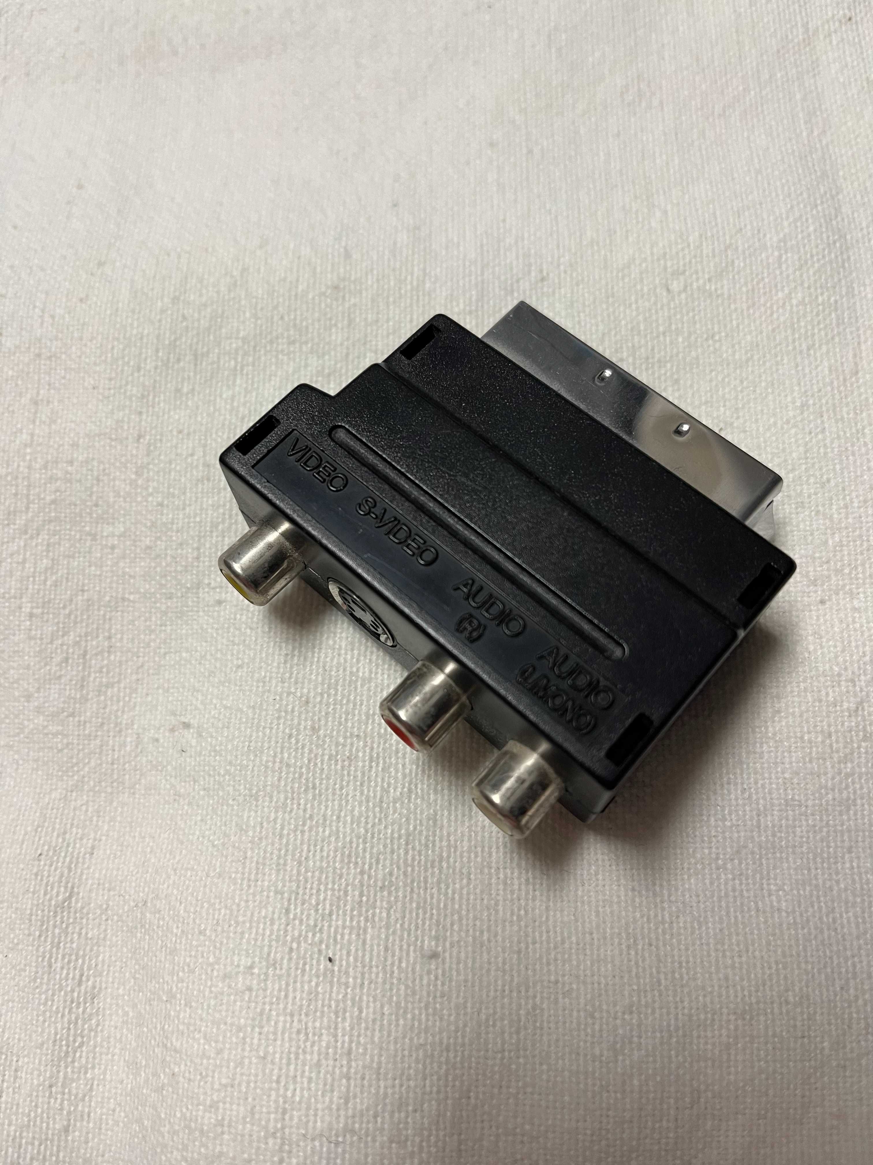 Redukcja SCART 3Cinch + SVHS audio video przejściówka adapter tv