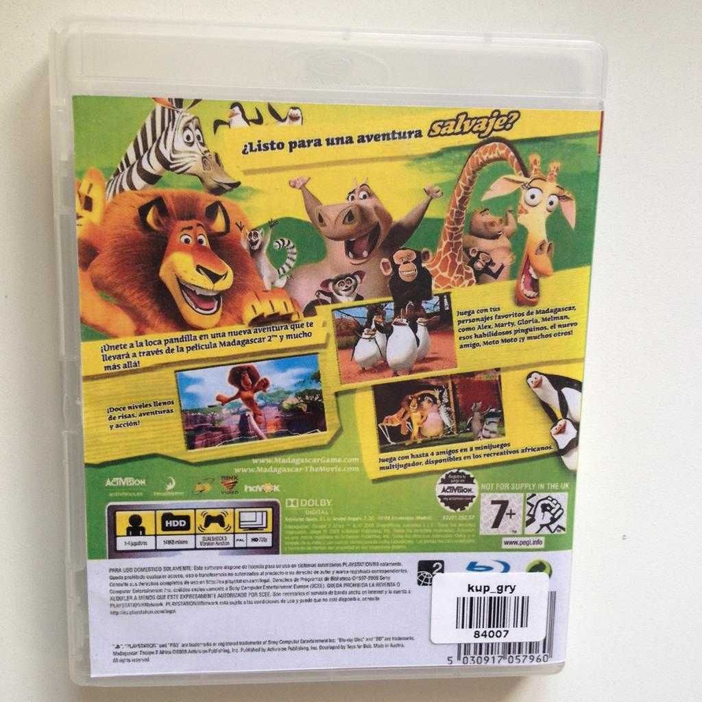 Madagascar Escape 2 Africa PlayStation 3 PS3 multi Slep W-wa Ursynów