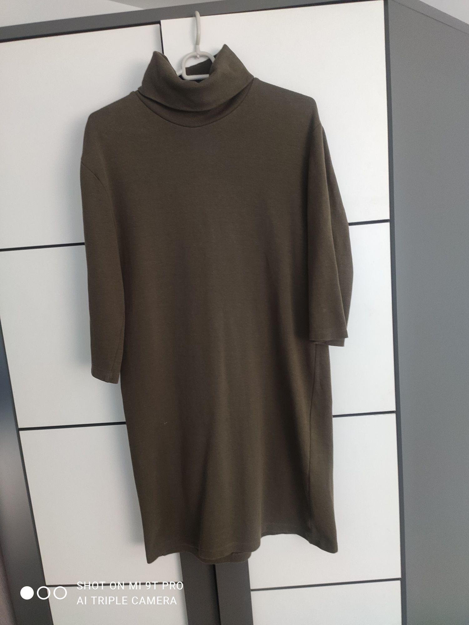 Sukienka tunika khaki Zara r.S