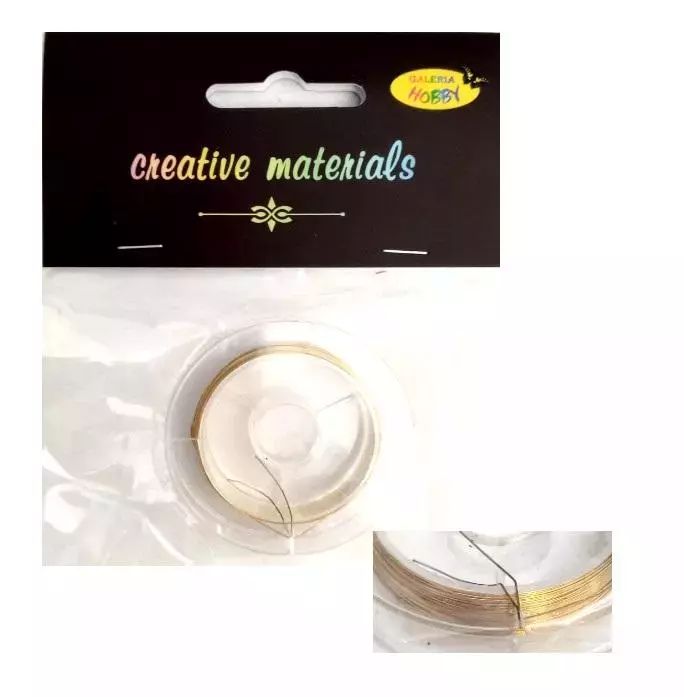 Drut miedziany 0.3mm 10 mb złocisty. Galeria Hobby