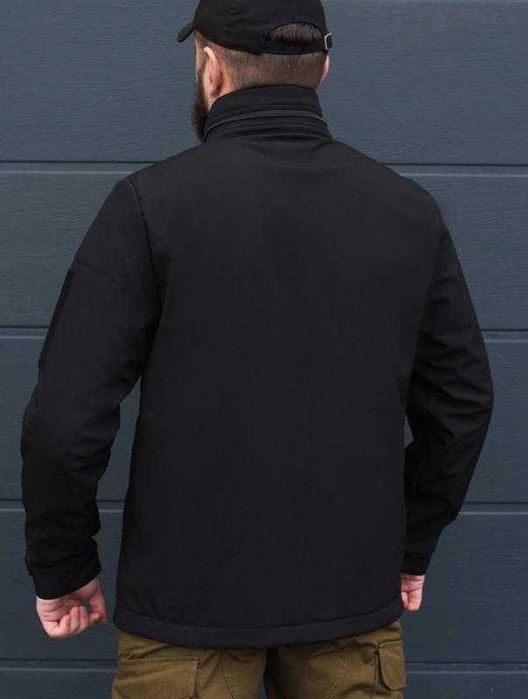 Тактична куртка для охранны staff soft shell garpun black