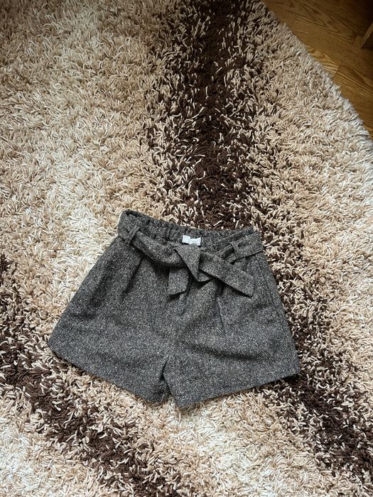 Шерстяні шорти від зара. Zara теплі шорти із завишеною талією