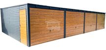 Rząd garaży Garaż blaszany 12x6m 4x brama uchylna drzwi GP482