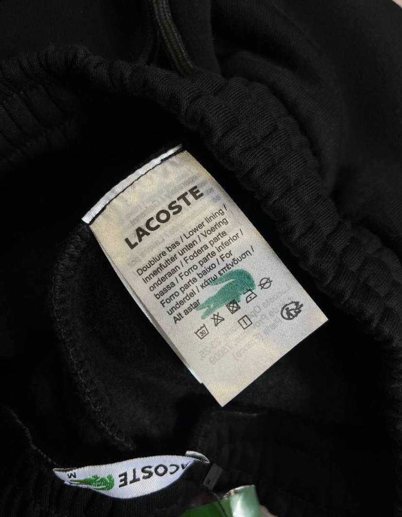 Lacoste 2024 Мужские черные штаны на флисе теплые зимние унисекс люкс