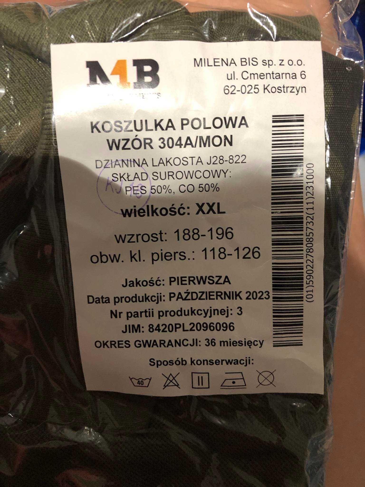 Koszulka polo polówka polowa Wojska Polskiego 304A/MON rozmiar XXL