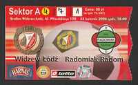 bilet mecz piłka nożna Widzew Łódź - Radomiak Radom - sezon 2005/06