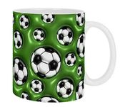 NOWY Ceramiczny KUBEK 3D PIŁKA NOŻNA prezent dla fanów kibiców sportu