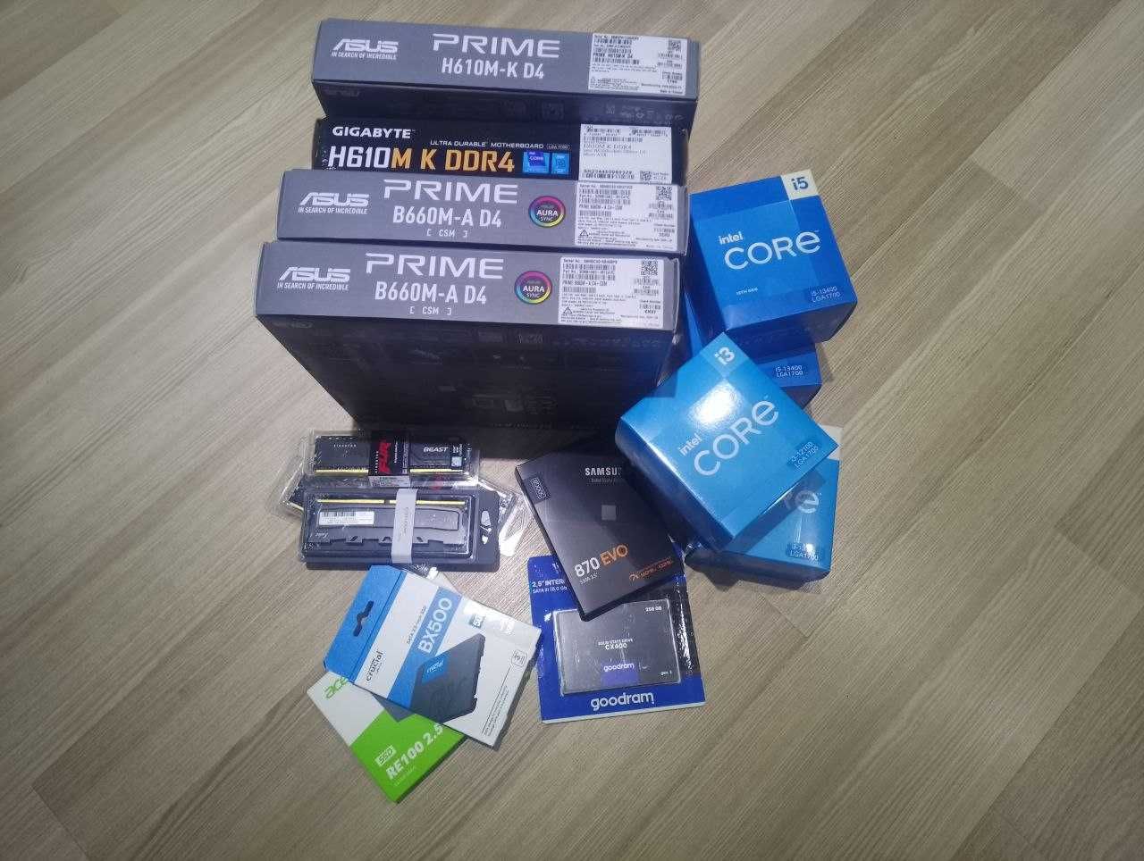 Комплект мать+проц+память. i3 i12100 и Другие!!!