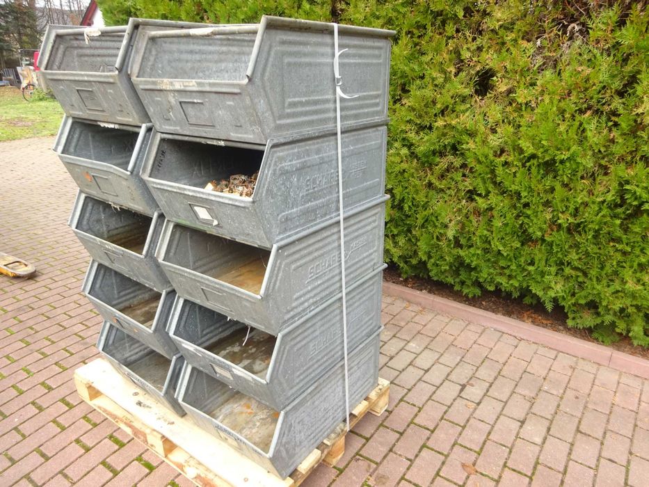 Skrzynka kuweta magazynowa SSI SCHAFER Duże metalowa ocynk mocna