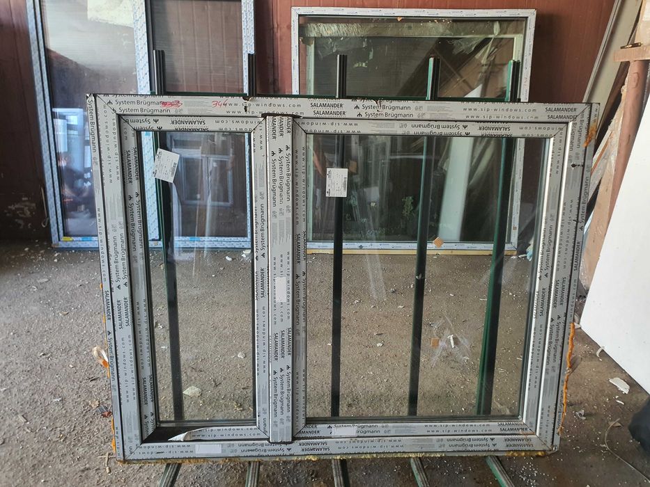 Okno 1750 x 1660 biały/orzech 3 szyby #OK344,#OK345