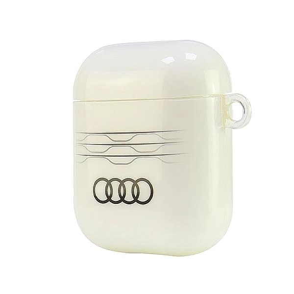 Etui Audi IML Geometric Pattern na AirPods 1 / 2 - białe