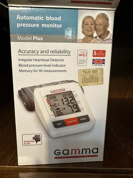 Тонометр Gamma Plus з адаптером на плече автоматичний