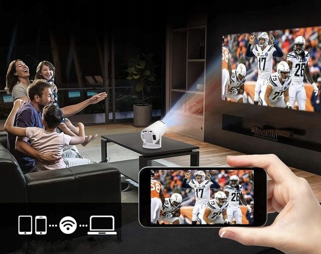 HY300 PRO Projektor Smart Rzutnik Android WIFI FullHD 4K Netflix