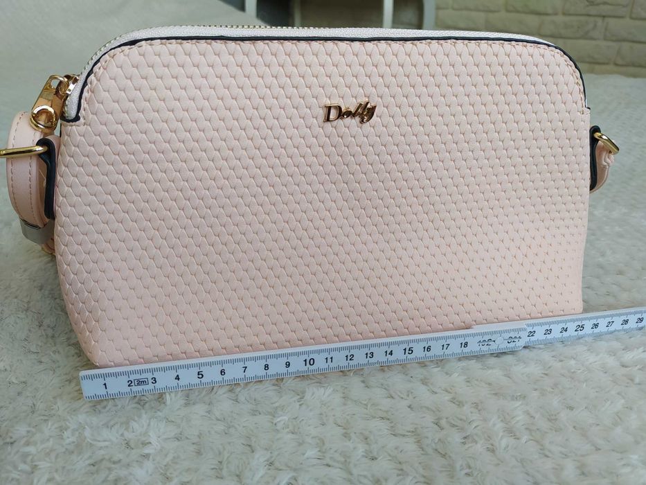 Torebka Dolly - nowa! listonoszka, pudrowy róż! Piękna torebeczka