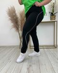 Rozciągliwe legginsowe spodnie z ćwiekami r.50-52 i 54-56
