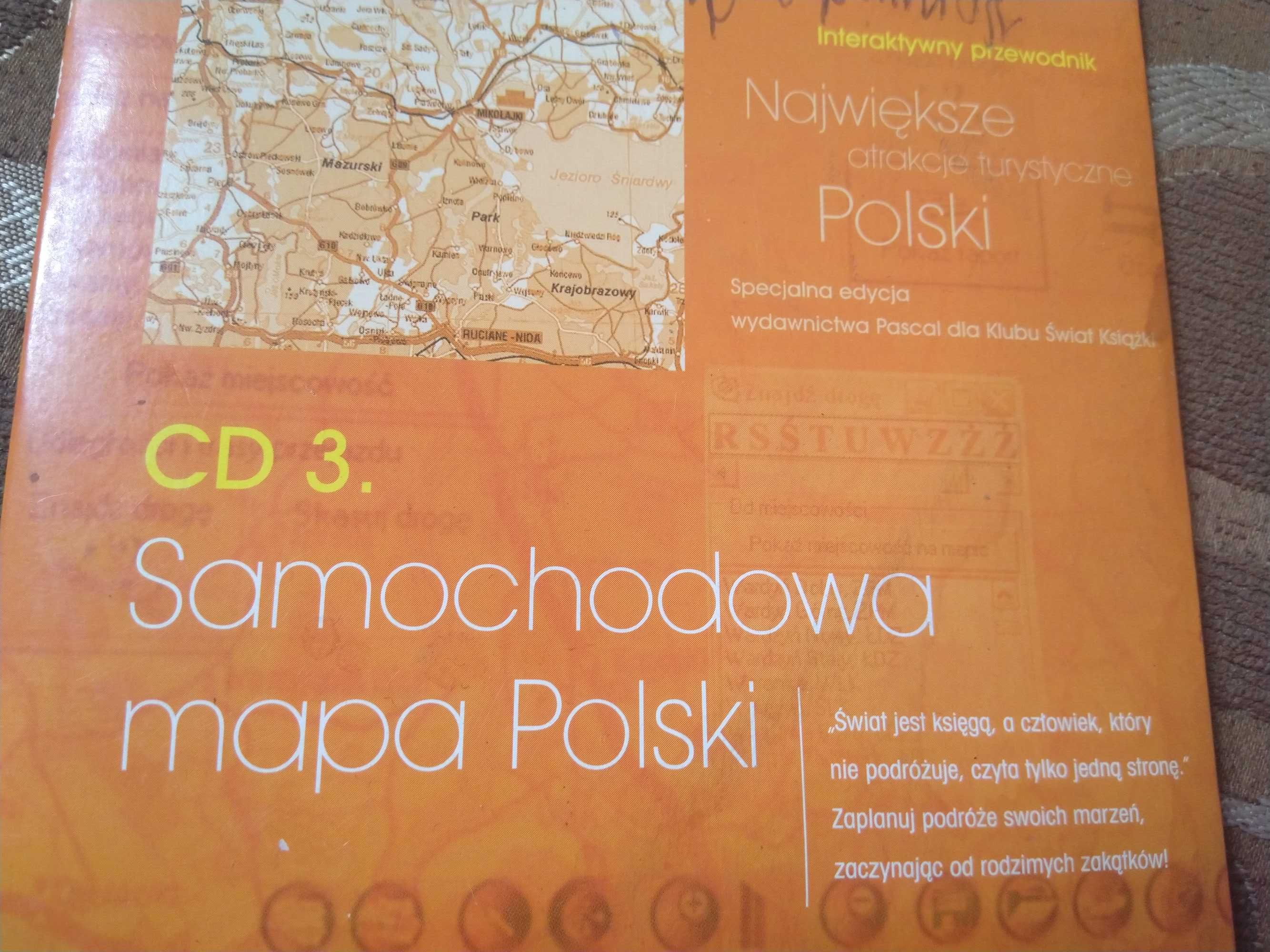 Samochodowa mapa Polski CD