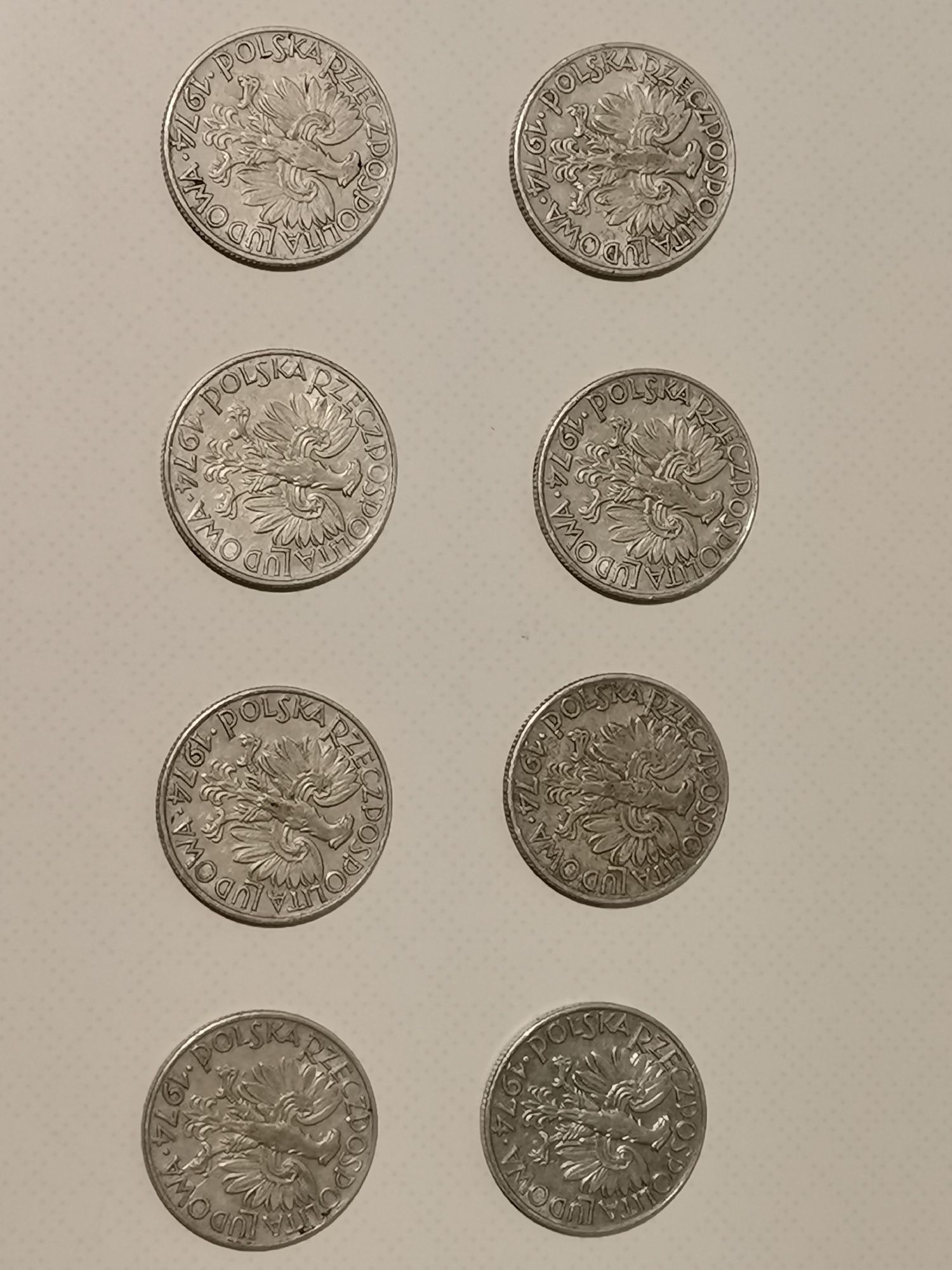 5 zlotych 1974r rybak PRL (8sztuk)