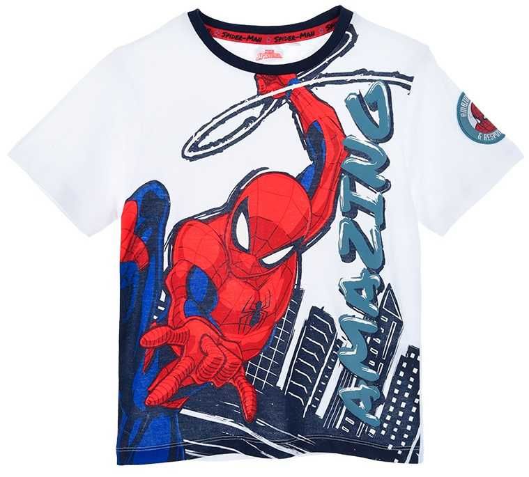 Nowa koszulka dla chłopca z krótkim rękawem Spiderman r. 104