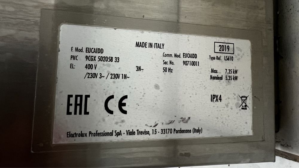 Zmywarko wyparzarka gastronomiczna podblatowa ELECTROLUX EUCAIDD