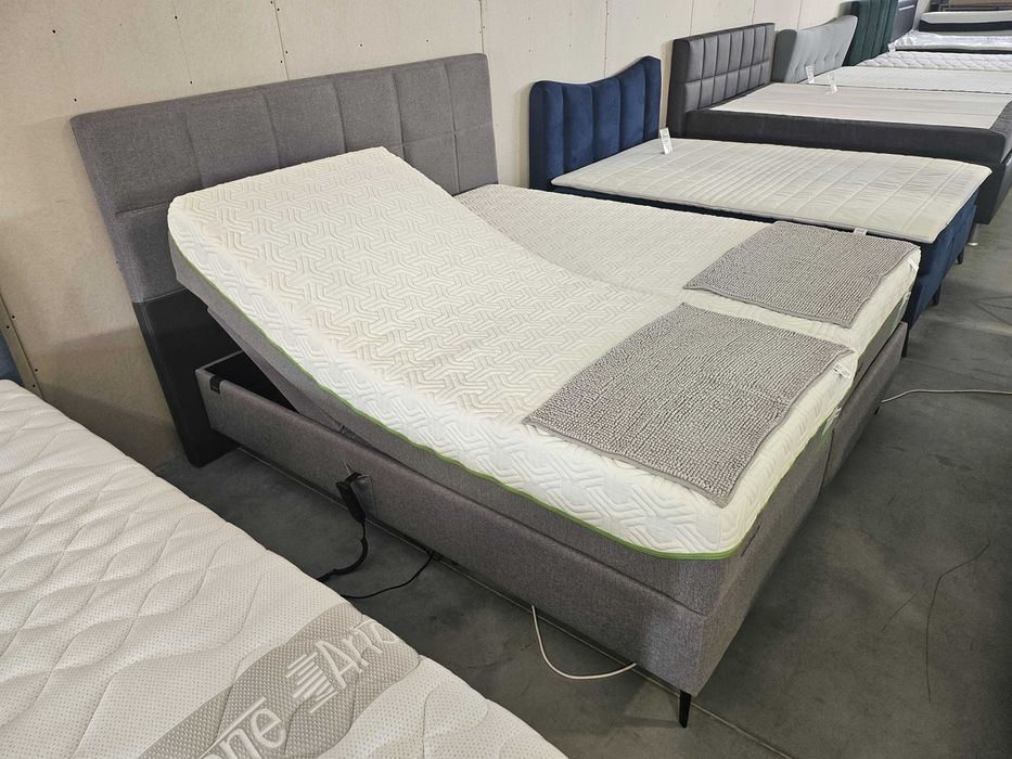 Łóżko Tempur sterowane elektrycznie z materacami Tempur Hybrid Luxe.