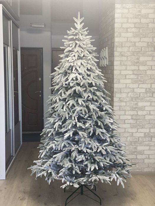 Топ! Засніжена лита штучна ялинка Альпійська! Ель литая Альпийская!