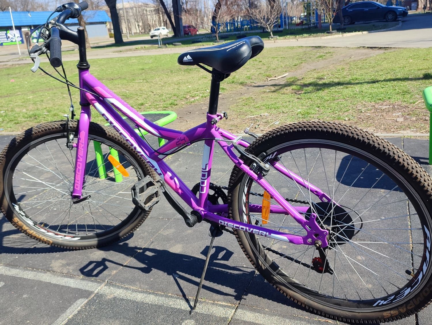 Велосипед 24 "Discovery COOL" фіолетовий з криламидля підлітка