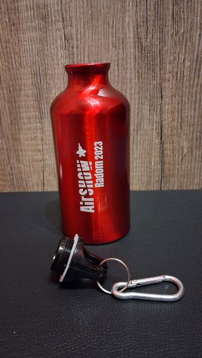Bidon Aluminiowa butelka na wodę z karabińczykiem