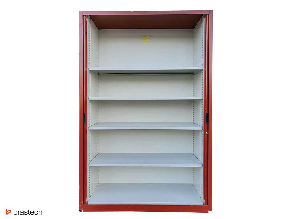 Używane szafy roletowe metalowe regały z półkami 195x120x47 cm