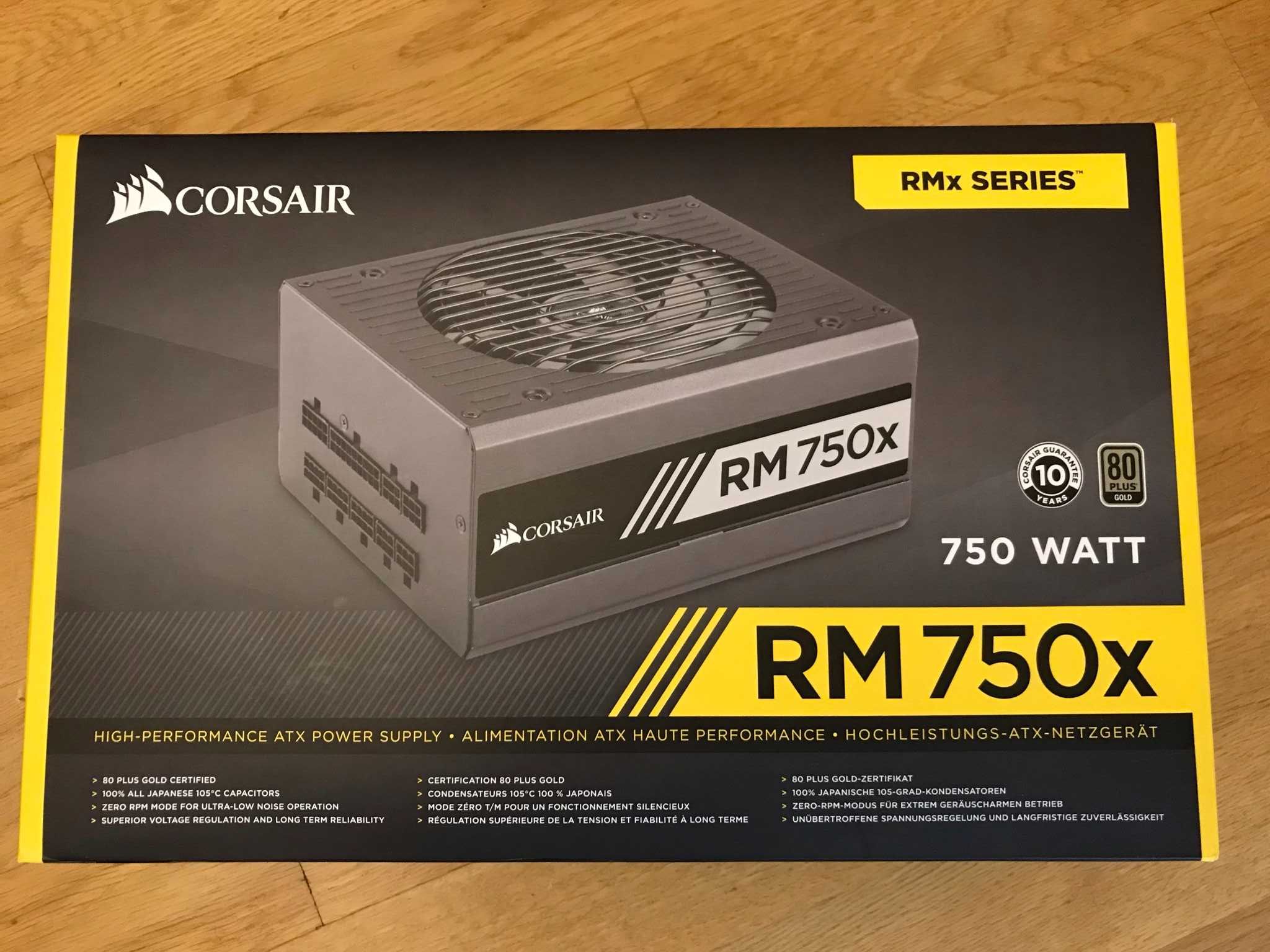 Блок питания Corsair RM750x, 750W Gold