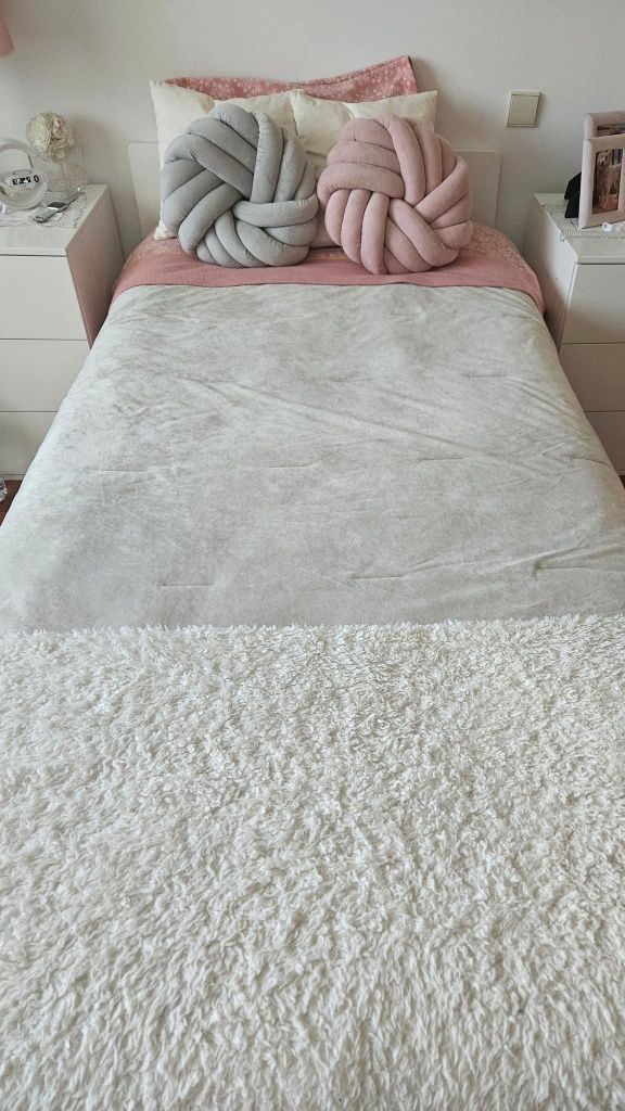Cama solteiro dupla com gavetão e colchão Emma