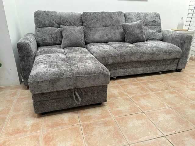 Novo sofá-cama cinzento - envio gratis