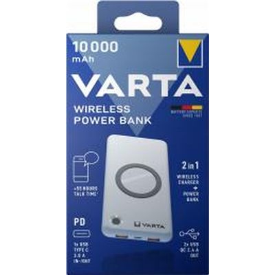 Powerbank Varta Wireless 10000Mah Biały