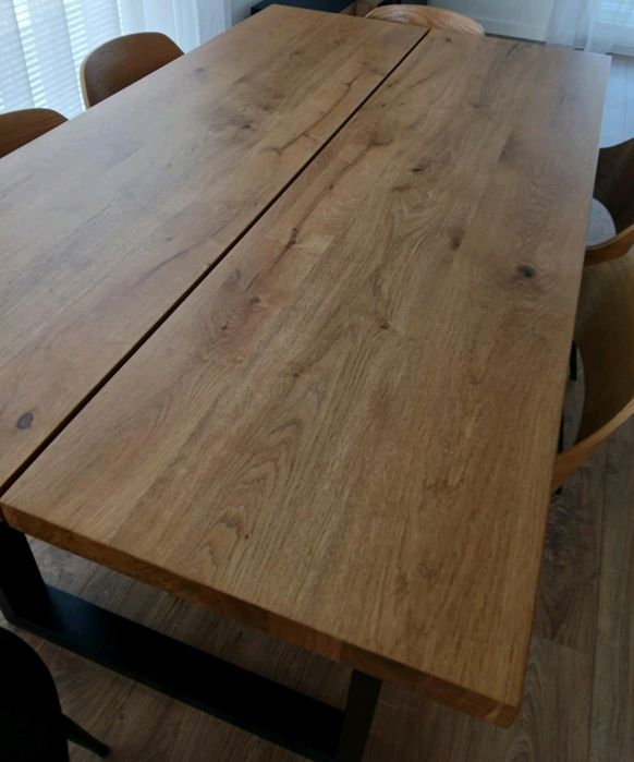 Stół rozkładany drewniany 160x90 do salonu jadalni krzesła