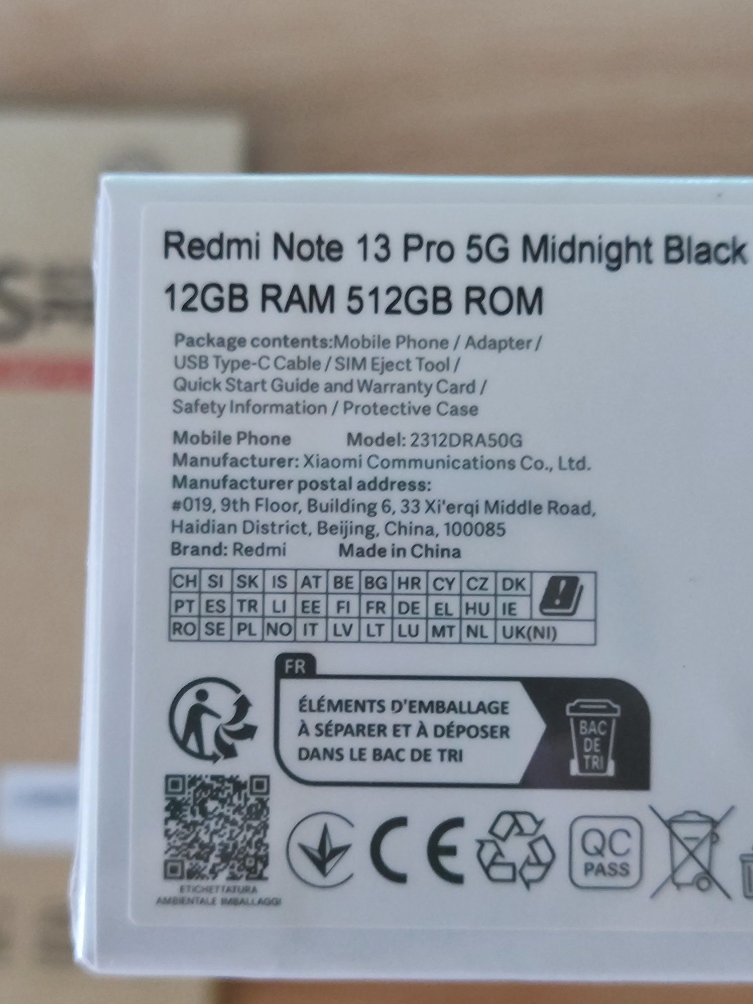 Xiaomi Redmi note 13 pro 5G 12Gb/512Gb Global Version чорний
