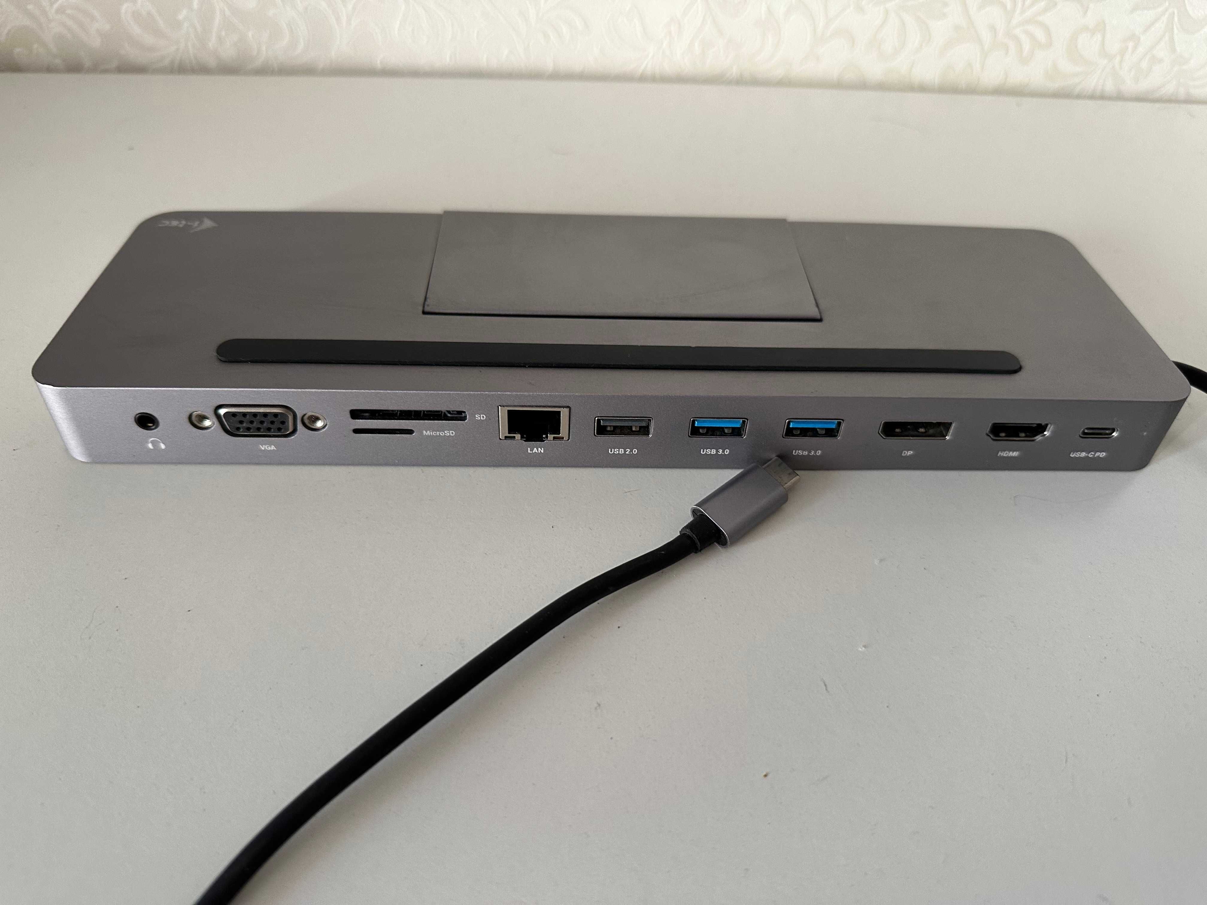 Док-станція i-Tec USB-C Metal Ergonomic 4K Display Docking Station
