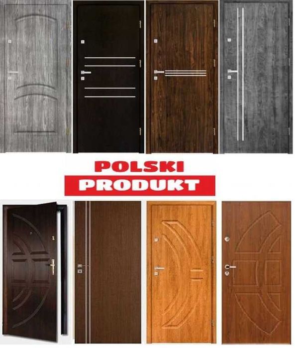 DRZWI WEJŚCIOWE drewniane i metalowe zewnętrzne z montażem