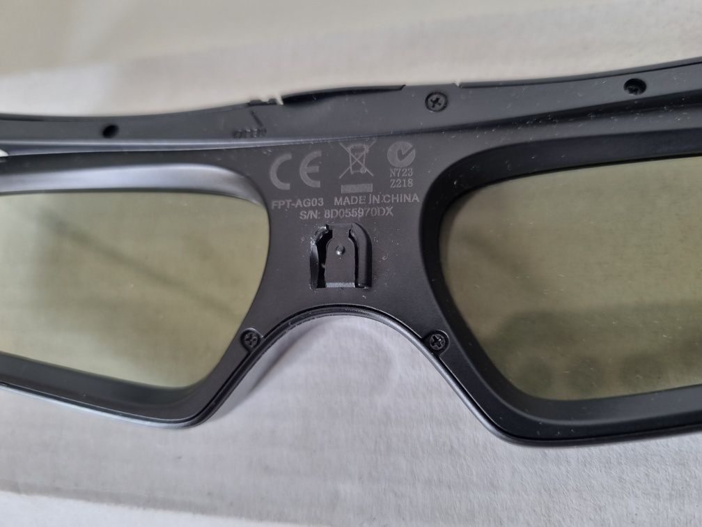 Toshiba Czarne  stereoskopowe okulary 3D