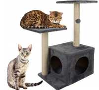 Котячий будинок з дряпками | Когтеточка + домик сберегут вашу мебель!