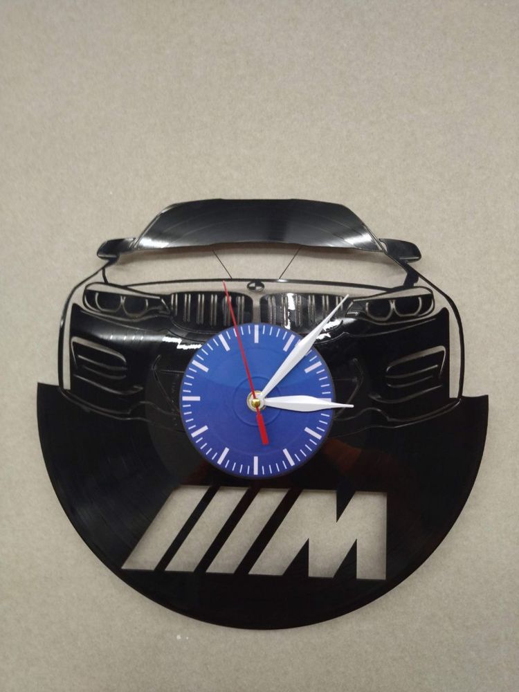 Вініловий годинник з підсвіткою,авто BMW