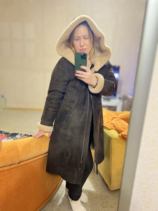 Модна дублянка-косуха,колір мокка,шоколад,6xl/56-58 стан НОВОЇ