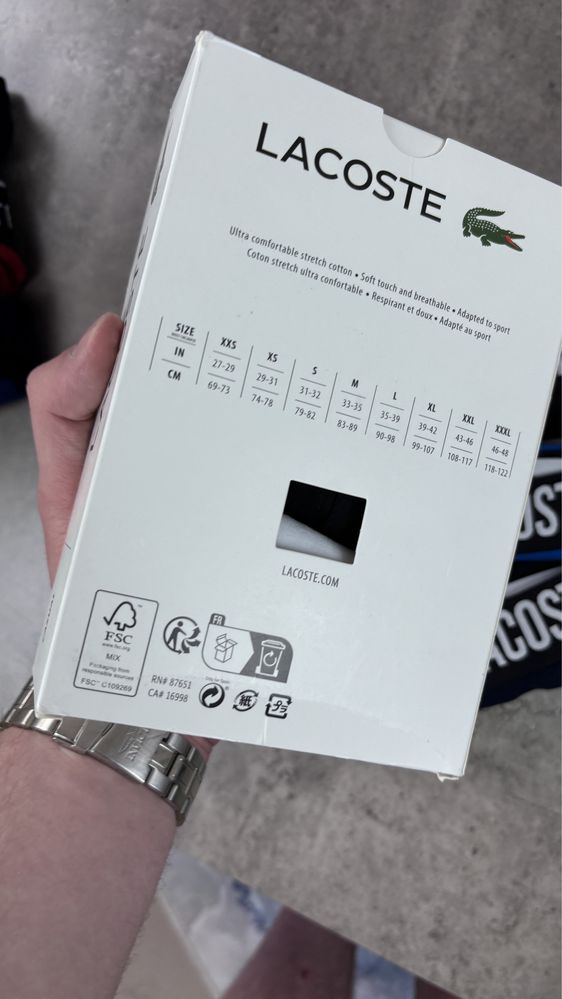 Труси чоловічі lacoste мужские боксерки