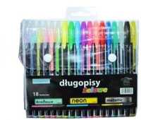 Długopisy żelowe 18 kolorów