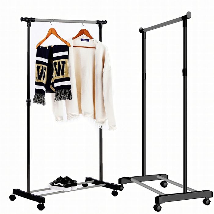 Wieszak Na Ubrania Regulowany Rozsuwany Wysuwany Stojak Na Kółkach