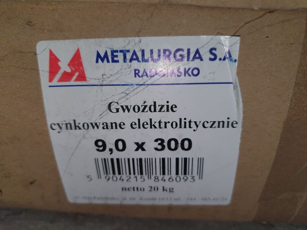 Gwoździe budowlane ocynkowane