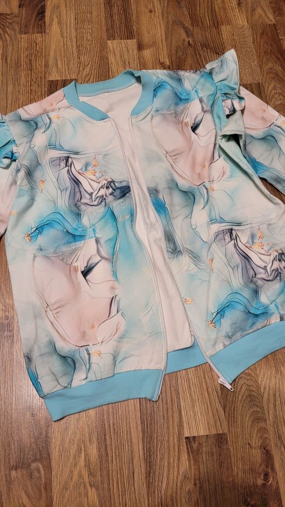 Handmade bluza dresowa M szyta falbanki polski producent minouu la..mu