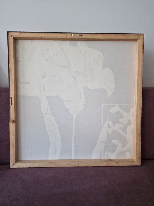 4 obrazy czarne czerwone kwiaty 3D srebrne duże wyjatkowe