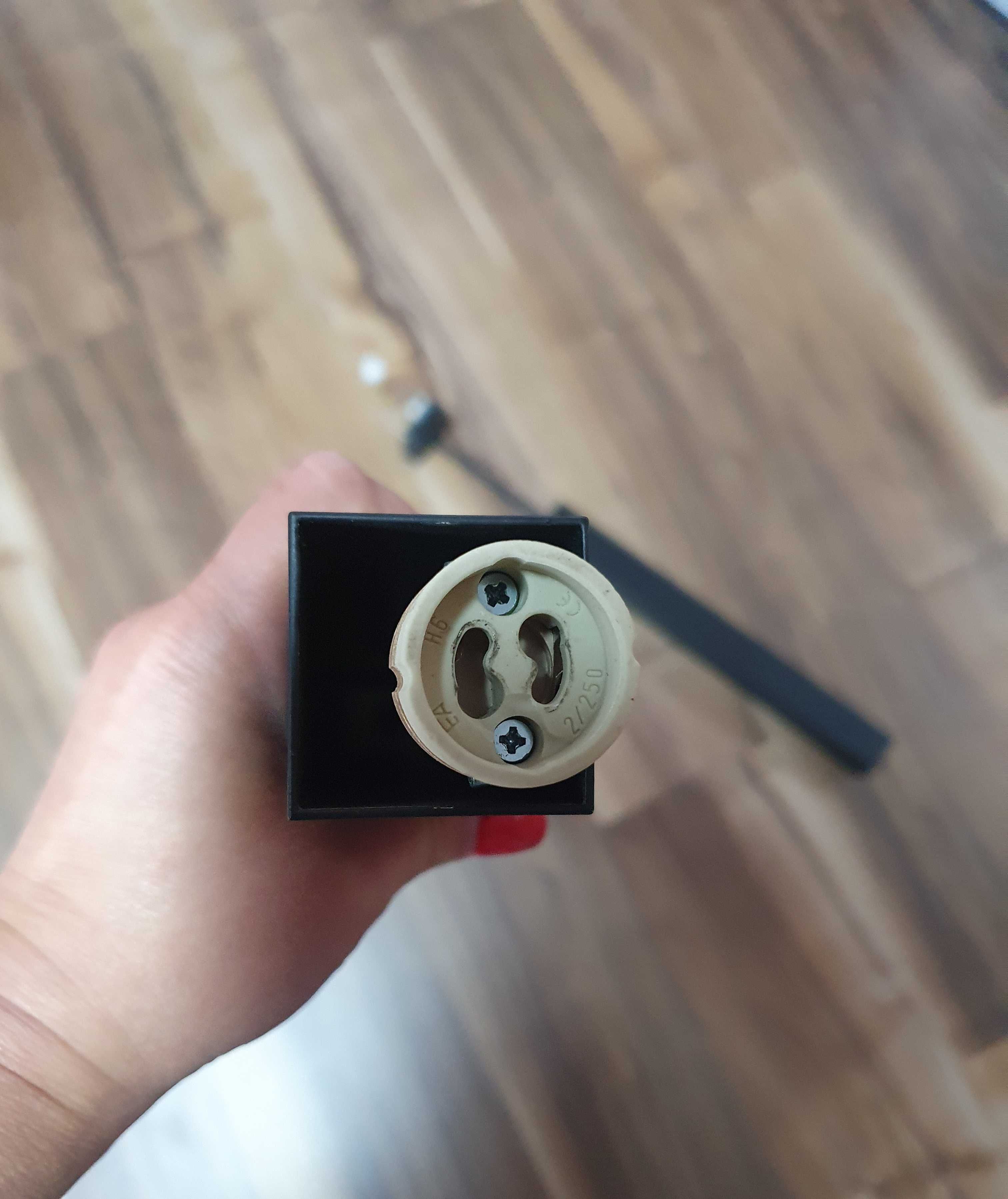 2 lampy wiszące długie czarne