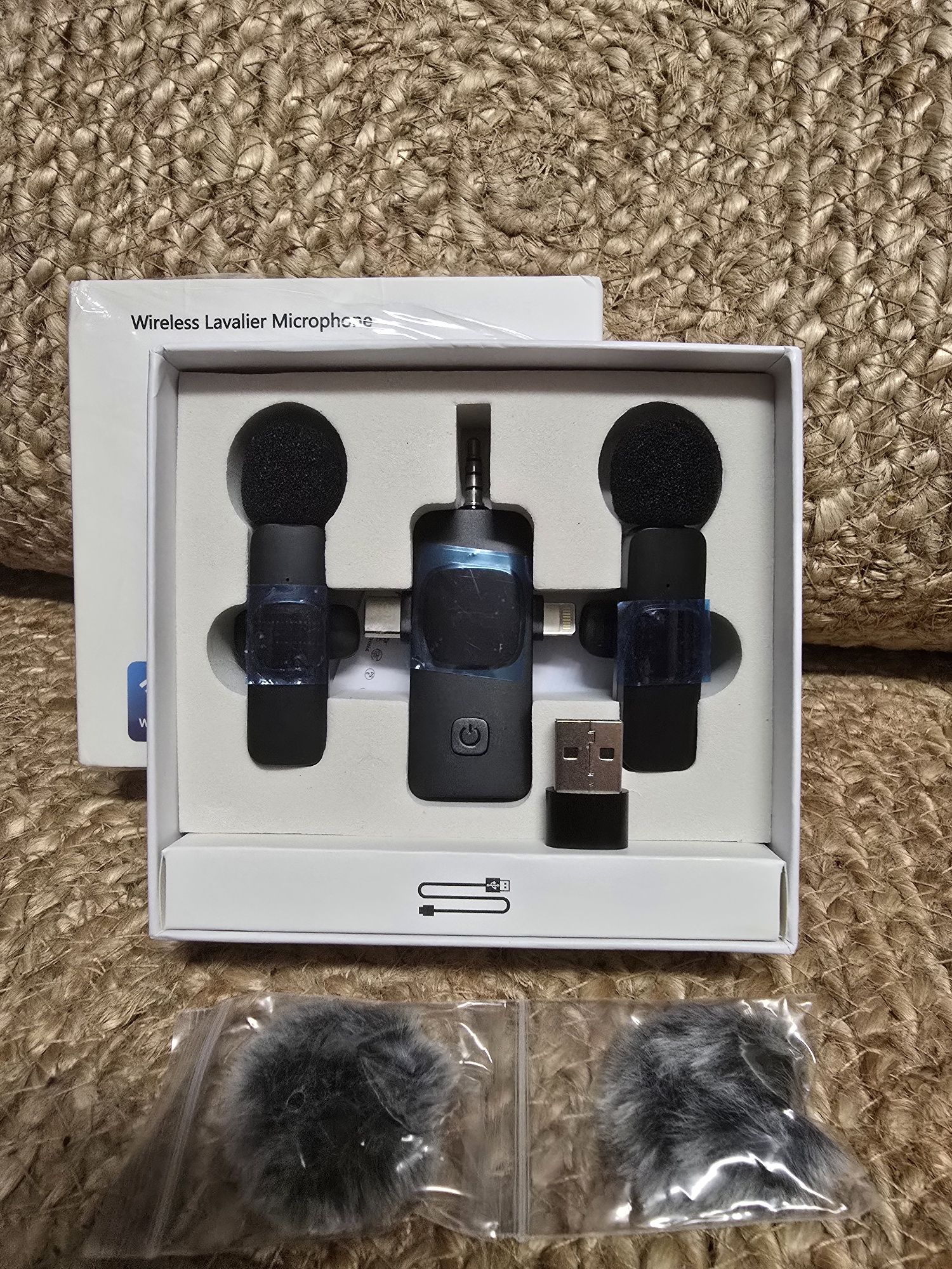 Microfone 4 em 1 para iPhone, Android, laptop, câmara