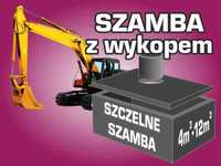 KOMPLEKSOWO Szambo Betonowe Szamba Zbiornik Zbiorniki Z WYKOPEM WYKOP